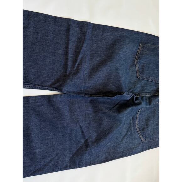 NWT Lauren Ralph Lauren Wide Leg Denim Jeans Womens 12 Indigo Blue Quiet Luxury - Picture 9 of 16